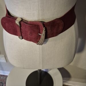 Vintage Etoile Dark Red Cinch Belt L